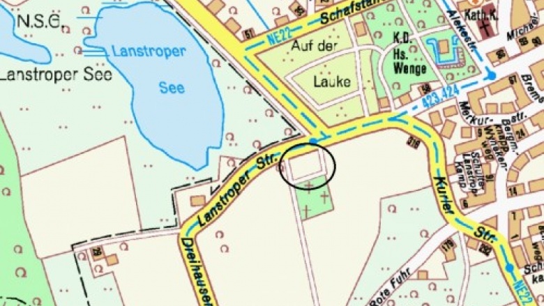 Einbahnstraßenregelung am Friedhof Lanstroper Straße Einbahnstraßenregelung am Friedhof Lanstroper Straße