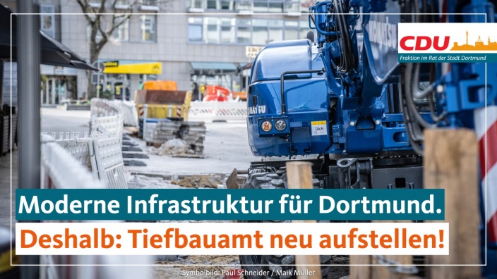 Auf dem Bild sehen Sie eine abgesperrte Baustelle.